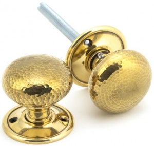 Hammered Mushroom Mortice/Rim Door Knob Set